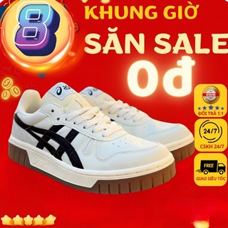 Giày asics court mz cream black gum mẫu mới nhất, giày đế cao su asics nguyên khối đủ size nam nữ mới 2023