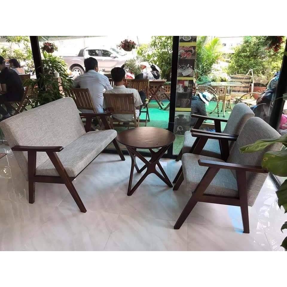 BỘ BÀN GHẾ SOFA GỖ (GỒM 1 Bàn + 2 Ghế đơn + 1 Ghế đôi)