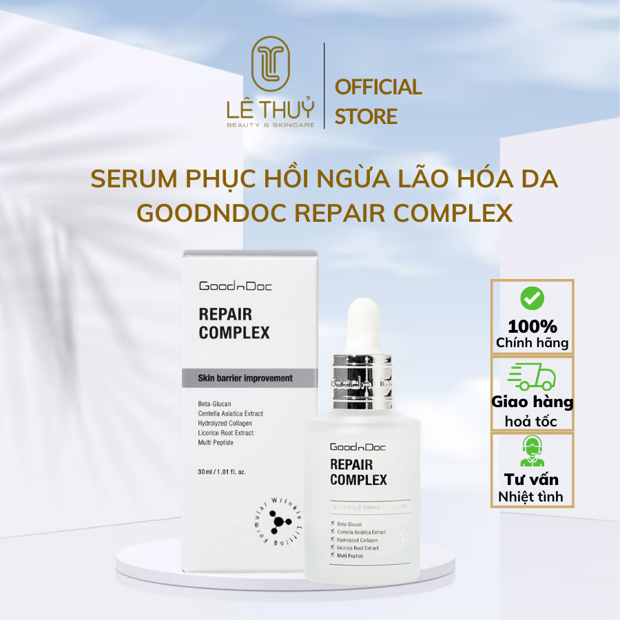Serum GoodnDoc Repair Complex & DrCeutics EGF - Tinh Chất Phục Hồi Cấp Ẩm và Bảo Vệ Da 30ml_ Lê thuỷ