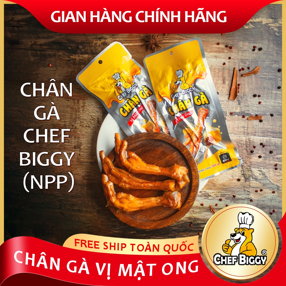 [ LOẠI MỚI 42G] Chân gà CHEF BIGGY vị cay/ mật ong chính hãng - Hàng Việt Nam, có chứng nhận VS ATTP