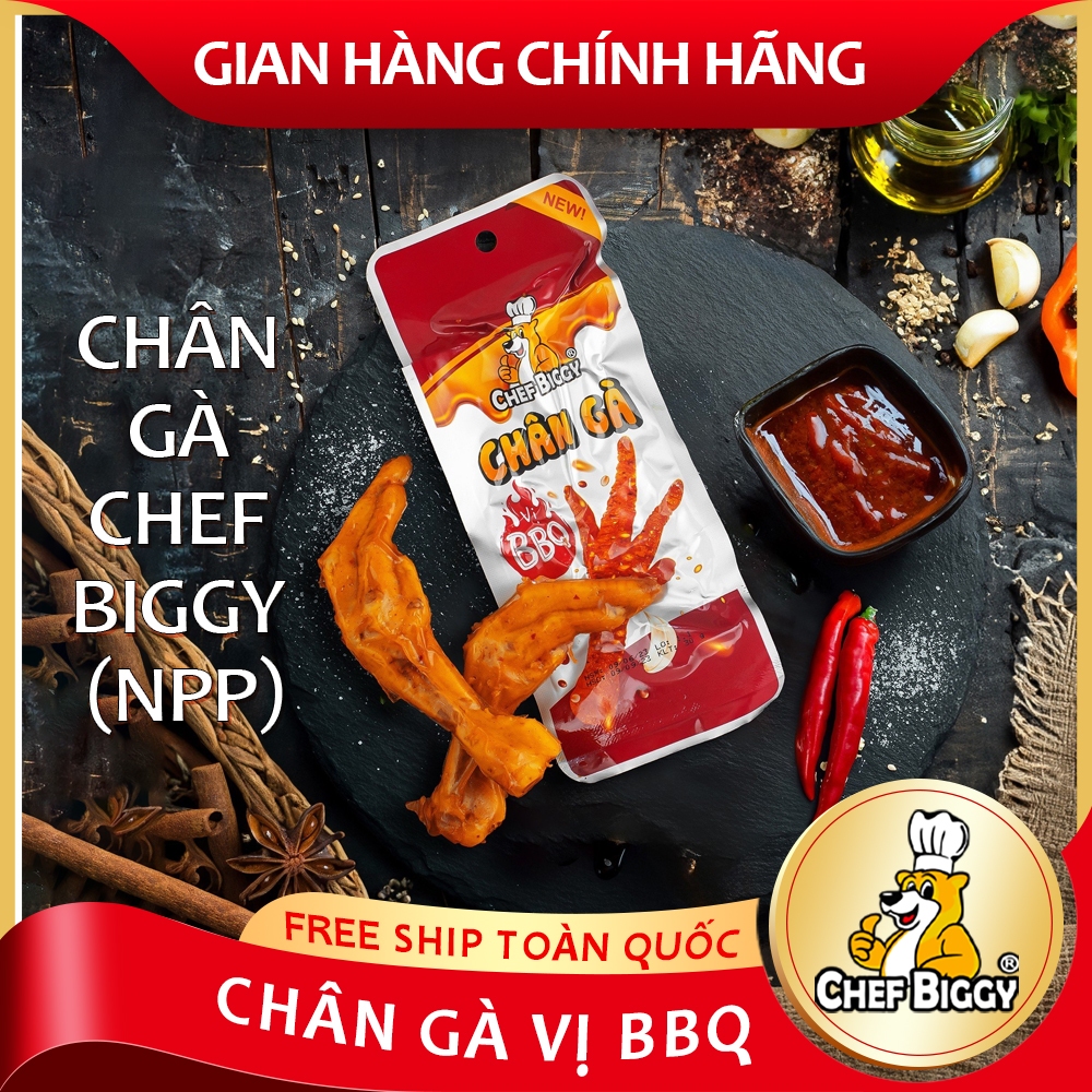 1 thùng (100 chiếc) Chân gà CHEF BIGGY 42g siêu ngon chính hãng - Hàng Việt Nam, có chứng nhận vệ sinh an toàn thực phẩm