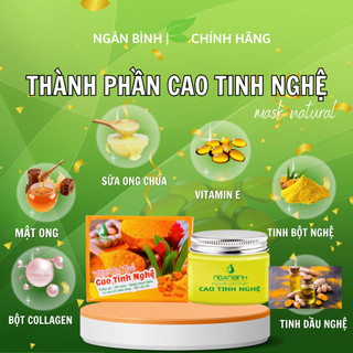 Cao tinh nghệ sữa ong chúa ngừa mụn mờ thâm sẹo, cao nghệ dưỡng trắng da mặt hồng hào, cao nghệ nguyên chất lành tính