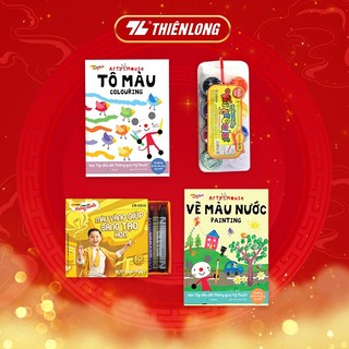 Bộ sản phẩm Thiên Long Colokit gồm sách hướng dẫn tương tác Arty Mouse, dụng cụ mỹ thuật tương ứng theo các nhóm chủ đề
