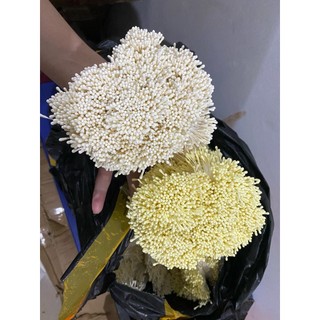 Nhụy hoa đầu tròn làm hoa kẽm nhung-hoa handmade
