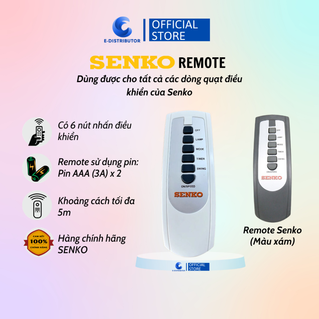 Remote điều khiển dành cho quạt Senko - 100% chính hãng