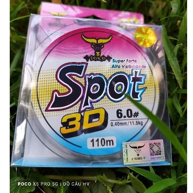 Cước câu cá SPOT 3D TORO tàng hình 110m
