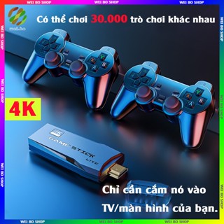 Game Stick 4k  máy chơi game cầm tay không dây Kết Nối HDMI Dây Tích Hợp 30.000 Trò Cổ Điển Mame,Kèm 2 Tay Cầm