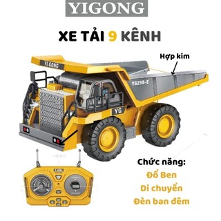 Xe Tải Điều Khiển 9 Kênh YIGONG hợp kim có ben tự động