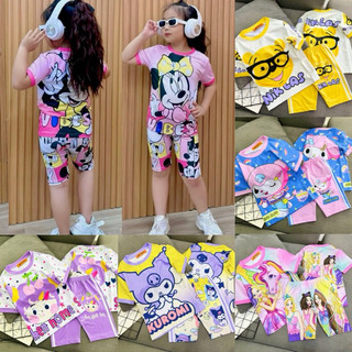 11-42kg kuromi - bộ ngố lửng bé gái thun lạnh 3d mềm mịn bền đẹp 100