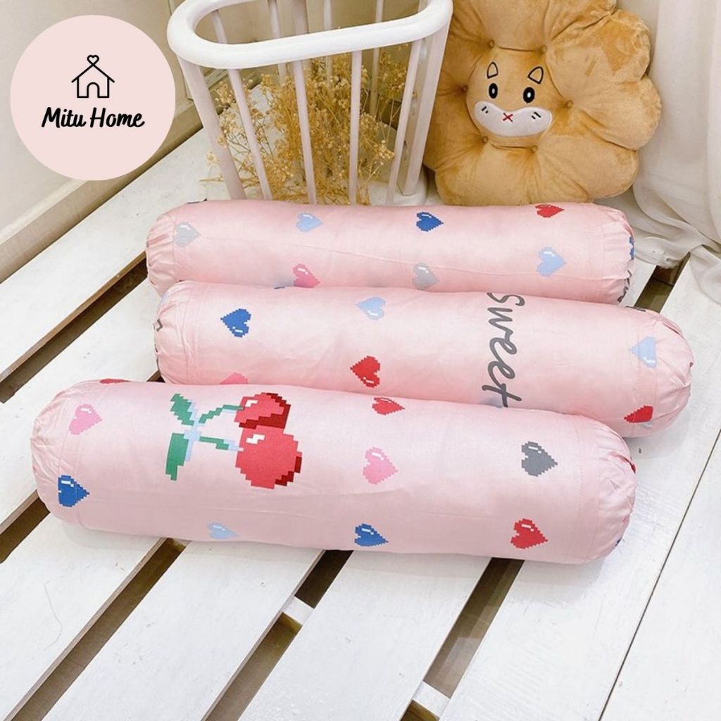 Gối ôm trẻ em Mitu Home vải Tencel 40s ruột gòn lông vũ nhân tạo mềm mịn mát, siêu êm, họa tiết ngộ nghĩnh đáng yêu
