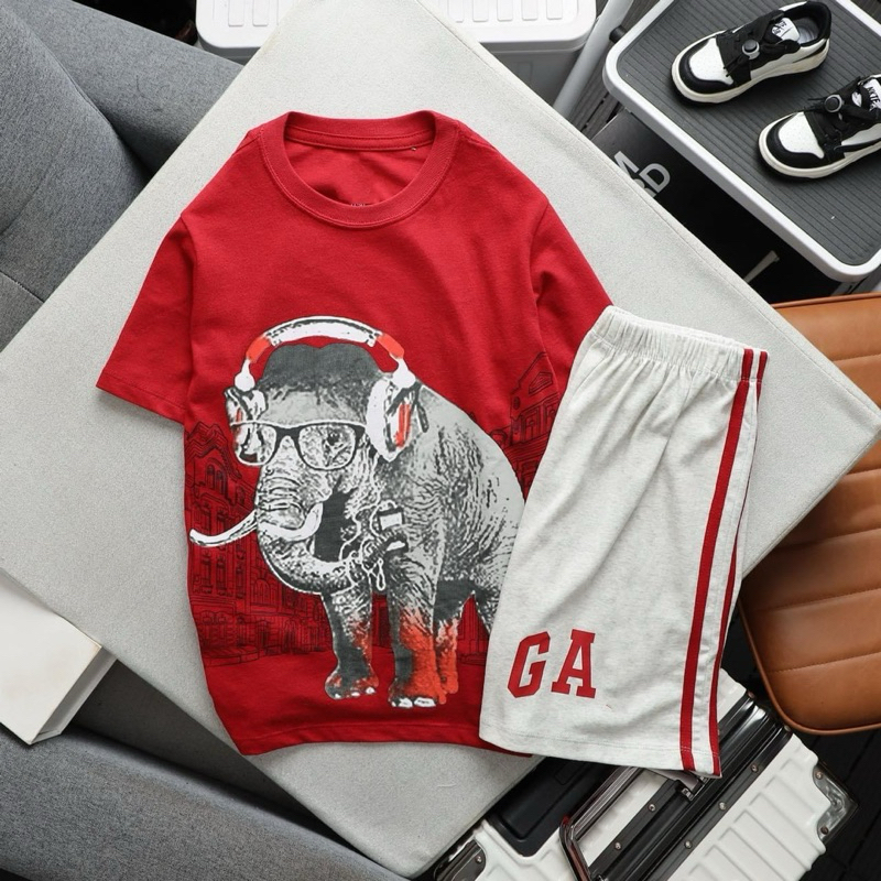 Đồ bộ bé trai, bộ đại tay ngắn cotton VNXK