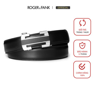 Thắt lưng nam da bê cao cấp khóa auto bản 35mm roger & fank