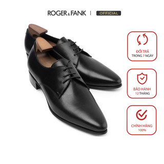 Giày nam da bê cao cấp mũi nhọn roger & fank