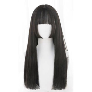 tóc giả nguyên đầu thẳng mái hime nhật bản ❤️free ship 50k ❤️ tặng lưới chùm tóc