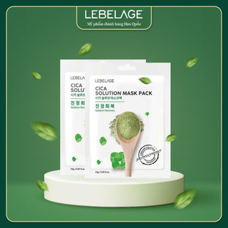 Mặt nạ lebelage cica solution mask pack 25g - mặt nạ phục hồi bổ sung dưỡng chất cho da