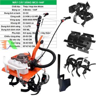 Máy cày chạy xăng 4 kỳ mcx-144f, máy xới đất đa năng, máy nông nghiệp