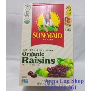 Nho sấy organic –Sun Maid – Mỹ
