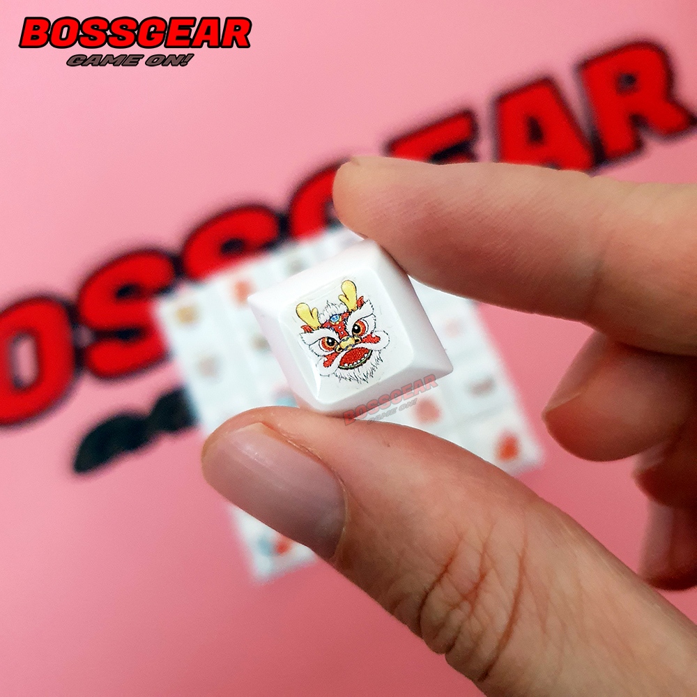 Một keycap lẻ cute chủ đề Năm Mới, Hình Rồng, Chuẩn DSA  Nhựa PBT, keycap artisan