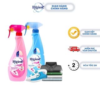 Xịt thơm quần áo hygiene nước xịt vải ủi đồ khử mùi ẩm mốc chai 550ml