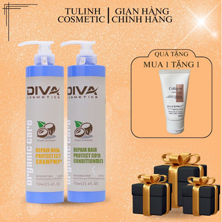 Dầu gội diva 500ml - 750ml | phục hồi hư tổn,giữ màu,giúp tóc chắc khoẻ