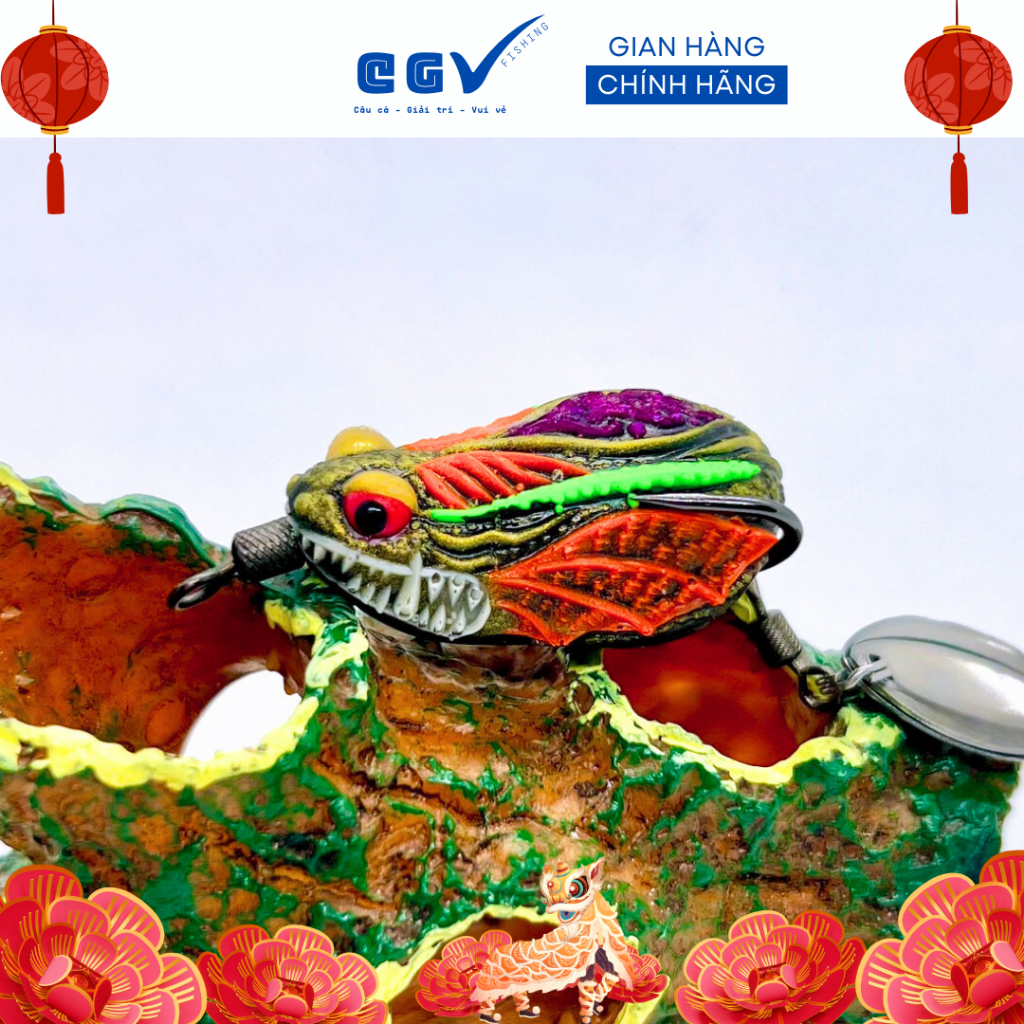 Nhái hơi câu lure SOFT FROG VEVE TOMAN 1 CON 3cm - 7g Nổi body 7 màu
