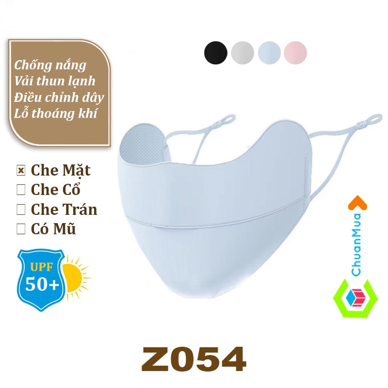 Khẩu Trang Chống Nắng Vải Thun Lạnh Cotton Face Mask 3D ( Chống UV UPF50 NỮ Nhiều Màu Thời Trang Dây Rút )