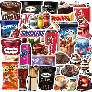 Set 50 sticker dán chống thấm nước họa tiết hoạt hình dễ thương