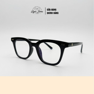 Gọng kính cận vuông chữ V nam nữ nhựa cứng EYESSTORE phụ kiện thời trang 614