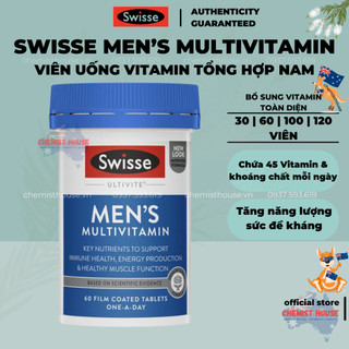 [Hàng Chuẩn ÚC] Swisse Men's Ultivite Multivitamin - 45 Vitamin TRONG 1 VIÊN dành cho Nam