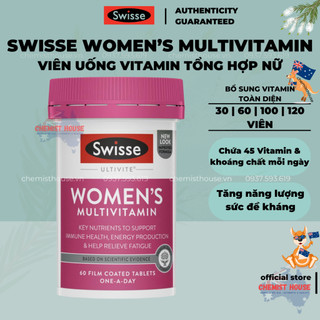 [Hàng Chuẩn ÚC] Swisse Women's Ultivite Multivitamin - Vitamin Tổng Hợp Dành Cho Nữ HSD Xa Cam kết Chính Hãng