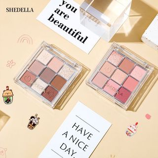 Bảng Phấn Mắt Trang Điểm 9 Ô Tông Trà Sữa Shedella