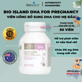 [Có App Check Auth] Bio Island DHA - Viên uống bổ sung DHA cho bà bầu 60 viên nguồn gốc từ vi tảo