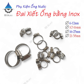 Đai xiết, cổ dê, quai nhê inox, xiết ống từ 6mm đến 38mm