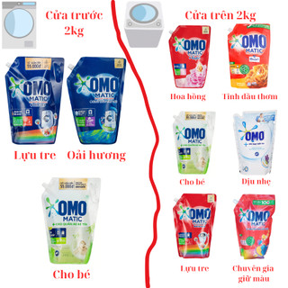 Nước giặt OMO Matic cửa trên / cửa trước 2kg - Hỏa tốc