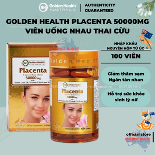 [ Hàng Chuẩn ÚC ] Golden Healthy Placenta 50000mg - Viên uống nhau thai cừu 100 viên