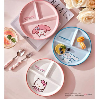 Dĩa, đĩa sứ chia ngăn Marsica hình Sanrio