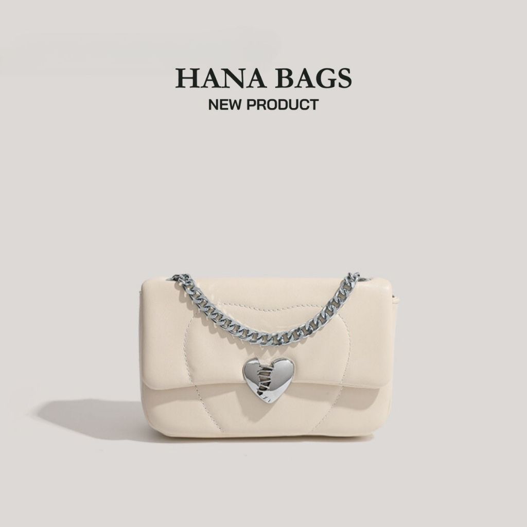 Túi xách nữ túi đeo chéo nữ kẹp nách đi tiệc đi chơi giá rẻ cao cấp thời trang Hàn Quốc khóa tim TX0129 Hana Bags