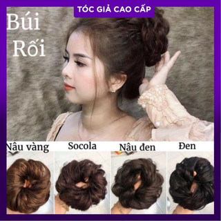 Tóc búi cột xoăn giúp búi tóc bồng bềnh đẹp mắt, ảnh thật shop chụp