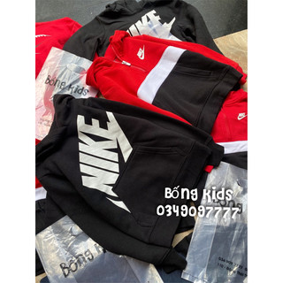 Áo nỉ hoodie bé trai in logo nk