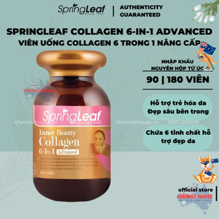 [Hàng Chuẩn Úc] Collagen SPRING LEAF 6 IN 1 Colagen, anh thảo, sữa ong chúa, nhau thai cừu, zin c, inner cấp nước