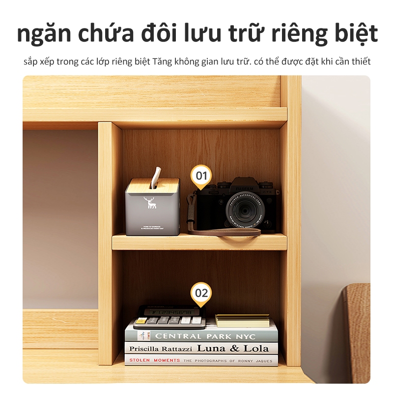 Bàn làm việc bàn học có giá sách Nội  Bàn học liền giá sách tủ sách gia đình  mặt gỗ MDF dày 15mm | BigBuy360 - bigbuy360.vn