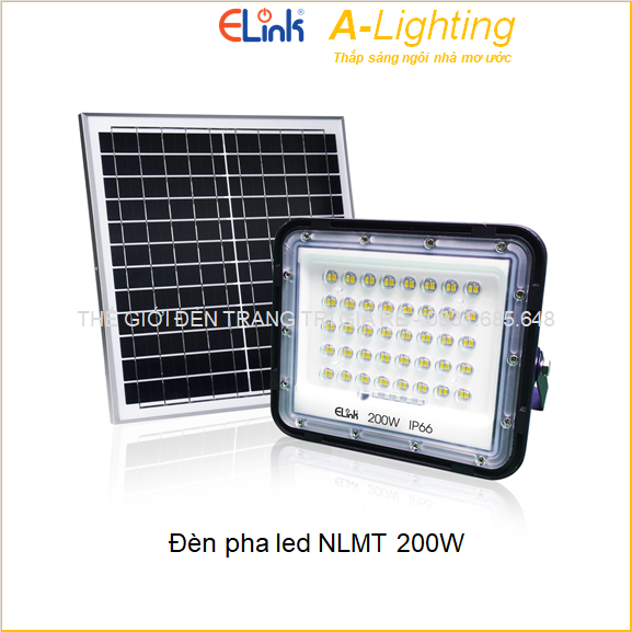 Đèn led pha năng lượng mặt trời NLMT Solar 200W IP66 ELINK EDPS3 EDPS3-20060 - A-LIGHTING
