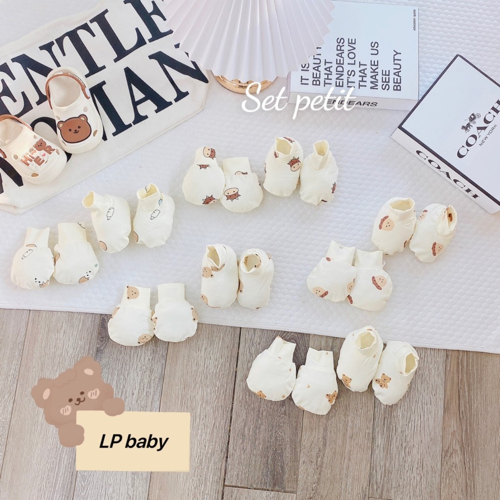 BAO TAY, BAO CHÂN CHẤT THUN LẠNH PETIT, BẢNG MÀU HÀN QUỐC SIÊU MỀM, MÁT CHO BÉ SƠ SINH