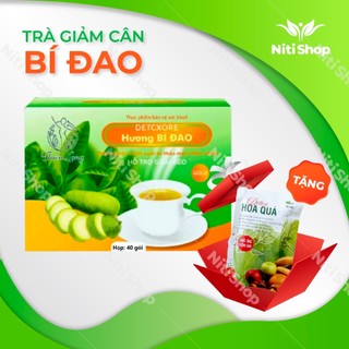 Combo 2 hộp trà giảm cân bí đao detox NiTishop bí đao giảm cân nhanh