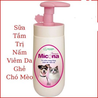 Sữa Tắm Trị Viêm Nang Lông, Viêm Da Nấm Da Cho Chó Mèo Micona Vemedim chai 120ml và 200ml Ngaupet