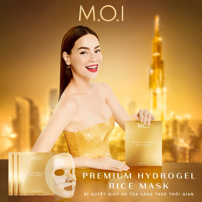MẶT NẠ GẠO HYDROGEL VÀNG PHIÊN BẢN CAO CẤP HỒ NGỌC HÀ