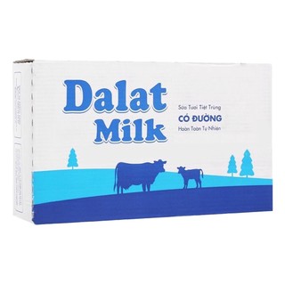 Thùng 48 hộp 110ml sữa tươi tiệt trùng đà lạt milk