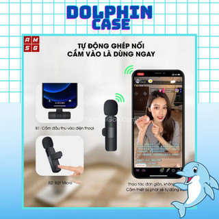 Micro Thu Âm Không Dây Cài Áo K9, Khử Tiếng Ồn Cao Cấp - Khoảng Cách 20m