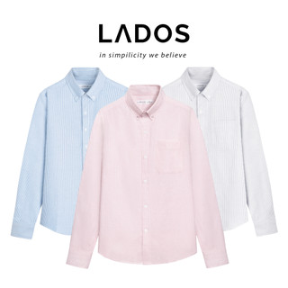 Áo sơ mi nam dài tay kẻ sọc nhí vải oxford cao cấp LADOS-18126 phong cách hàn quốc, có túi, nhiều màu