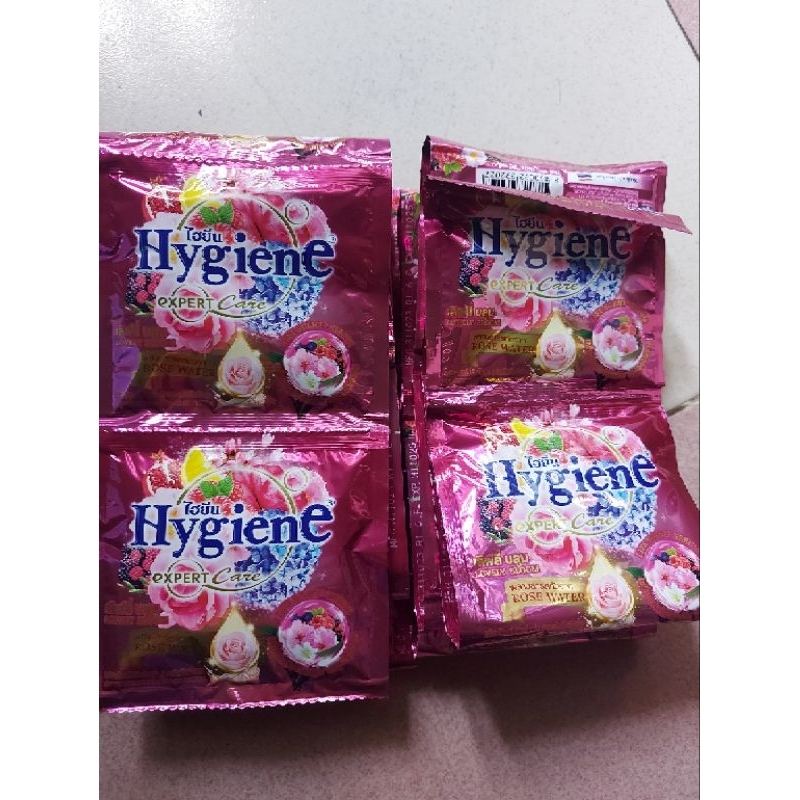 Nước xả vải Hygiene Expert Care màu hồng 12 gói x 20ml